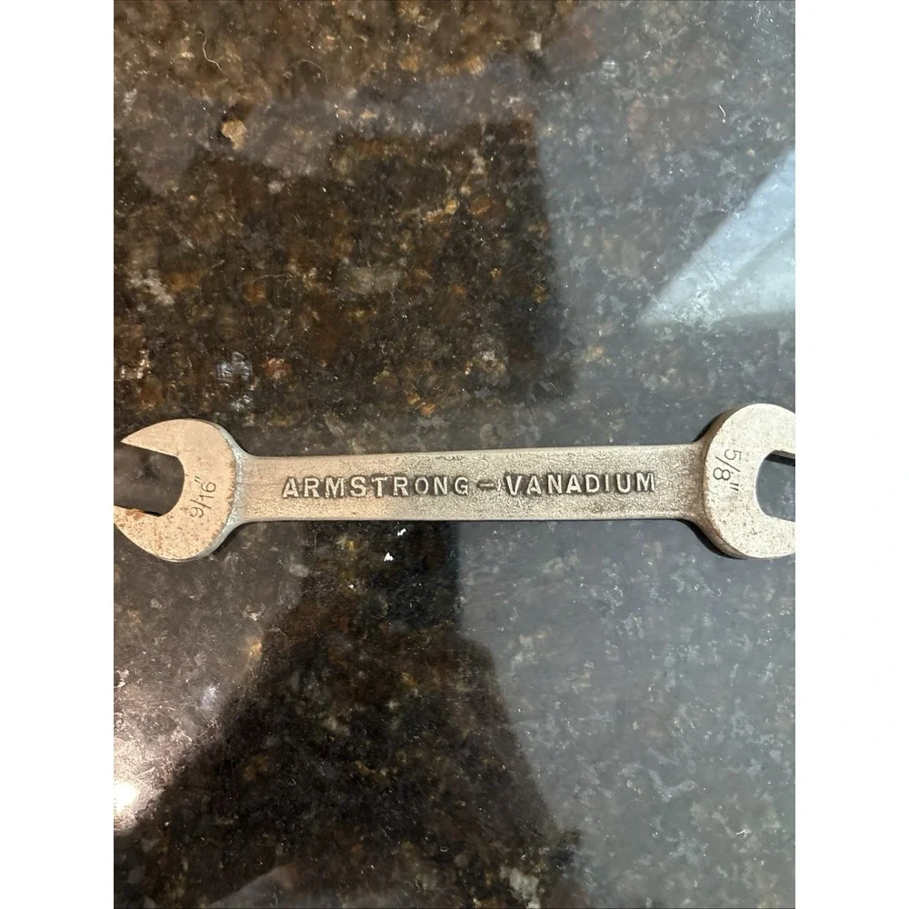 Vintage Armstrong Vanadium 3/8 x 7/16 Double Open End Wrench USA